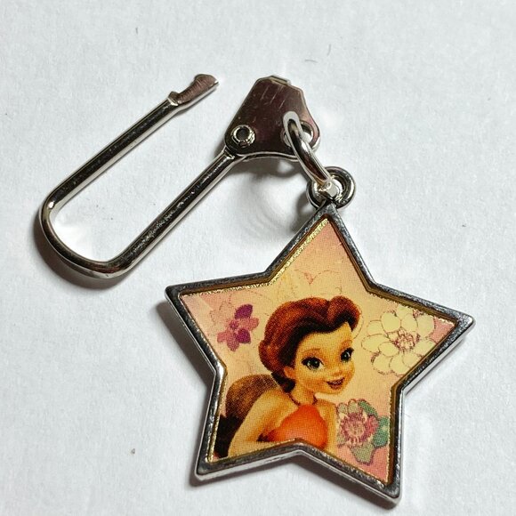 Vintage Disney Tinker Bell Fairy Rosetta Zipper Pull Bag Purse Charm Stamped - Picture 4 of 5